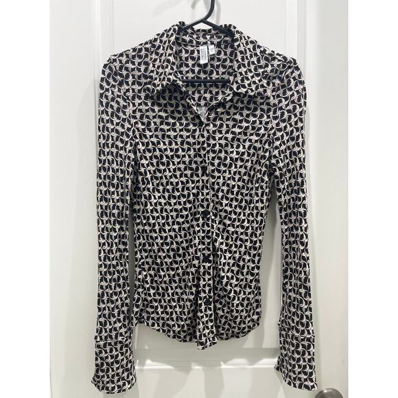 & Other Stories Print Collared Long Sleeves Blouse Sz XS - Picture 2 of 7